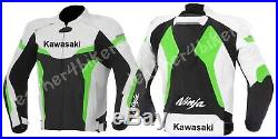 KAWASAKI Veste en Cuir de Moto Veste de Motard en Cuir Veste en Cuir Motard