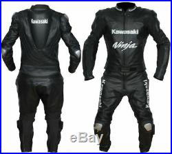 Kawasaki Moto Costume En Cuir Moto Veste En Cuir Motards Courses Pantalon