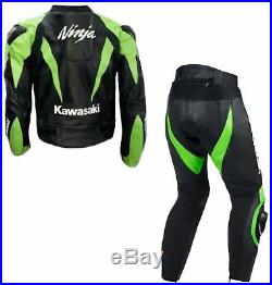 Kawasaki Ninja Moto Costume En Cuir Moto Veste En Cuir Motards Courses Pantalon