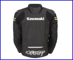 Kawasaki Rome Veste en Cuir Noir