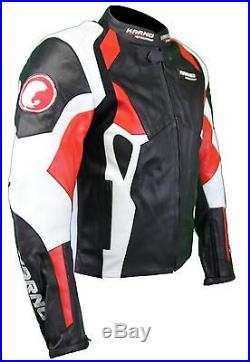 Kc024 Blouson veste cuir moto KARNO rouge PHANTOM doubl. Hiver amovible