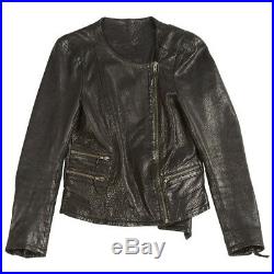 MAJE 595 Blouson veste perfecto cuir noir EXC. ETAT VGC Black leather jacket M