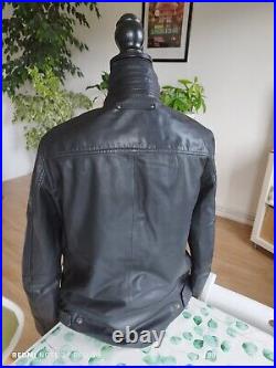 Magnifique Veste Blouson Homme cuir Noir ARTURO comme neuf T46 /48 M