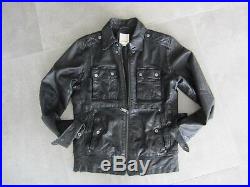 Magnifique blouson veste cuir Diesel noir style motard T. M 100% NEUF -Val 800