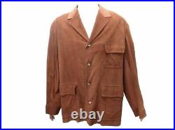 Manteau Hermes XL 54 Cuir Agneau Marron Blouson Veste Brown Leather Coat 5000