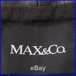 Max & Co. Veste en Cuir Gr. De 34 Noir Femme Manteau Blouson Style