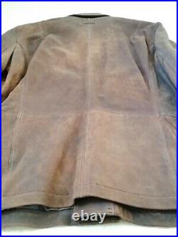 Mcs Marlboro Classic's Veste Blouson Cuir Agneau Marron T. XXL Leather Jacket