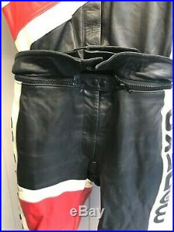 Modeka Cuir Vintage Moto Veste & Pantalon Set Taille 44 (mc1041)