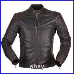 Modeka Kaleo Veste en Cuir Hommes Braun Blouson Moto Veste D'Homme Protecteurs