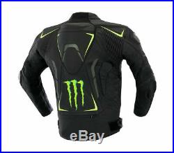 Monster Energy Veste en Cuir de Moto Courses MOTOGP Vestes de Motard en Cuir CE