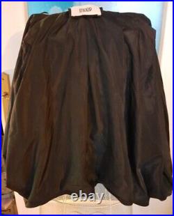 Moop Poncho cape veste blouson en cuir noir ample zippé manches chauve-souris
