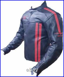 Moto Guzzi Moto Veste Haut Qualité Cuir Vachette Avec Intérieur Ce Protection