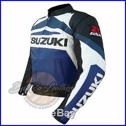 NEUF SUZUKI GSX moto motard course ORIGINAL CUIR PROTECTION veste