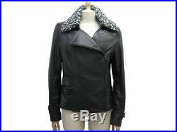 Neuf Blouson Chanel P54645 T 42 L Cuir De Cerf Noir Veste Leather Jacket 6900