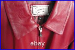 Neuf Blouson femme veste courte GIOVANNI cuir rouge foncé T1 valeur 429 euros