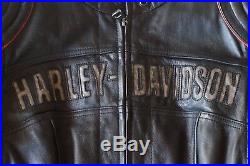Nwt Harley Davidson 98069-14 Rouge Bordure Noir Imperméable Veste Femmes TAILLE