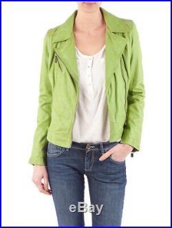 Oakwood Blouson Veste Neuf Femme 100% Cuir Vert Taille XL