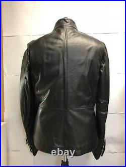 PRINTEMPS ou AUTOMNE BALLY Soft Jet Black lamlb peau veste en cuir taille 40