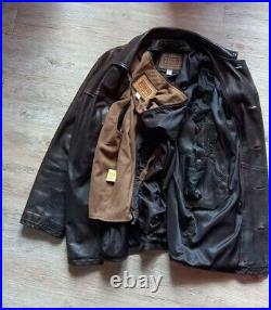 REDSKINS veste blouson vintage 48/50 cuir marron