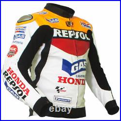 REPSOL Veste Motard en Cuir Veste en Cuir de Motard Veste en Cuir de Moto