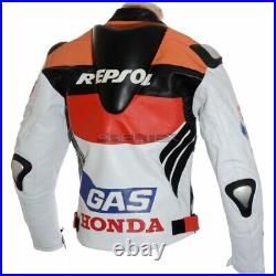 REPSOL Veste Motard en Cuir Veste en Cuir de Motard Veste en Cuir de Moto