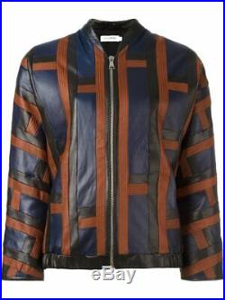 ROSEANNA Blouson teddy veste en patchwork de cuir 36 leather jacket