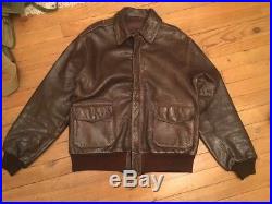 Rare BLOUSON veste aviateur aero cuir américain a-2 a2 post WW2 leather jacket