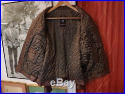 Rare Veste en Cuir Homme Redskins 400 Blouson Leather Jacket Taille L (EU 52)