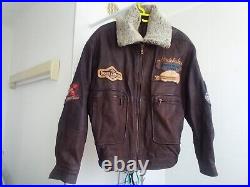Rare blouson veste jacket Rollfast Indianapolis cuir agneau TBE t. L racing 80s