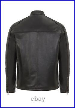 Redbridge Homme Veste en Cuir Véritable Veste Blouson Motard Moto