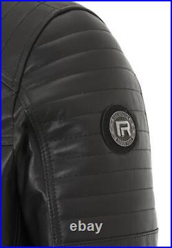 Redbridge Homme Veste en Cuir Véritable Veste Blouson Motard Moto