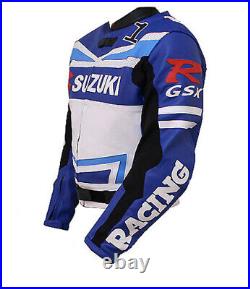 SUZUKI GSXR Veste Motard en Cuir Veste en Cuir de Motard Veste en Cuir de Moto