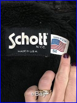 Schott veste en cuir homme veste blouson jacke chaqueta taille. 52