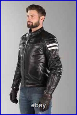 Segura Stripe Black Édition Veste en Cuir Moto