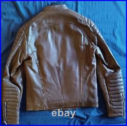 Serge Pariente Blouson Cuir Mouton Leather Jacket Couleur Cognac Taille L