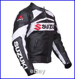 Suzuki Gsxr Biker Cuir Veste Moto Cuir Veste Hommes Vêtement En Cuir Motorbike