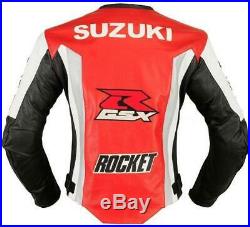 Suzuki Gsxr Motor Veste En Cuir Moto Chaqueta De Cuero Motorrad Leder Jacke