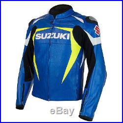 Suzuki Veste en cuir moto Sports Rider Veste moto Toutes les tailles