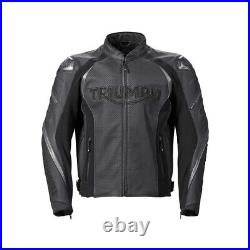 TRIUMPH Veste Motard en Cuir Veste en Cuir de Motard Veste en Cuir de Moto CE 50