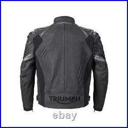 TRIUMPH Veste Motard en Cuir Veste en Cuir de Motard Veste en Cuir de Moto CE 50