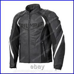 TRIUMPH Veste en Cuir de Moto Veste Motard en Cuir Veste en Cuir de Motard 48,50