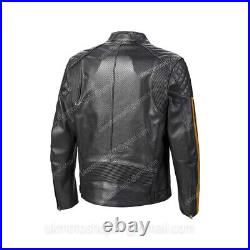 TRIUMPH Veste en Cuir de Moto Veste Motard en Cuir Veste en Cuir de Motard 50,60