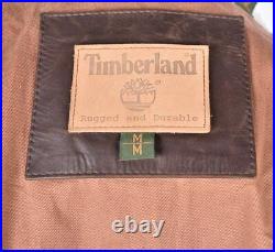 Timberland Vintage Hommes Cuir Vol Pilote Veste Blouson Manteau Taille M