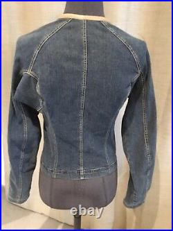 Très Beau Blouson Jeans Cuir Plein Sud 36 Tbe Authentique