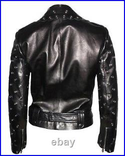 VALENTINO BLOUSON PERFECTO EN CUIR AGNEAU NOIR Valentino leather jacket