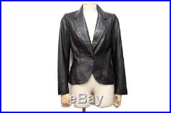 Veste Cintree Yves Saint Laurent En Cuir Noir 38 M Blouson Leather Jacket 1900