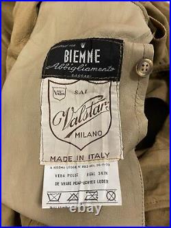 Valstar Milano Homme Cuir Véritable Veste Blouson Gr. M Luxe Np 1950 Italie M83