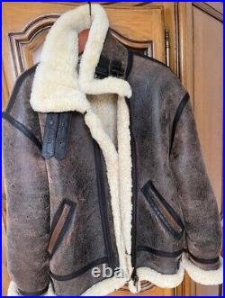 Veste Blouson Chevignon Bombardier homme, taille XXL, style aviateur 100% cuir