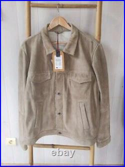 Veste Blouson Chèvre CHEVIGNON Taille XL Modèle Bobby Cuir Couleur Mastic Neuf