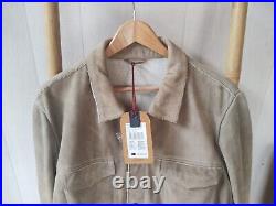 Veste Blouson Chèvre CHEVIGNON Taille XL Modèle Bobby Cuir Couleur Mastic Neuf